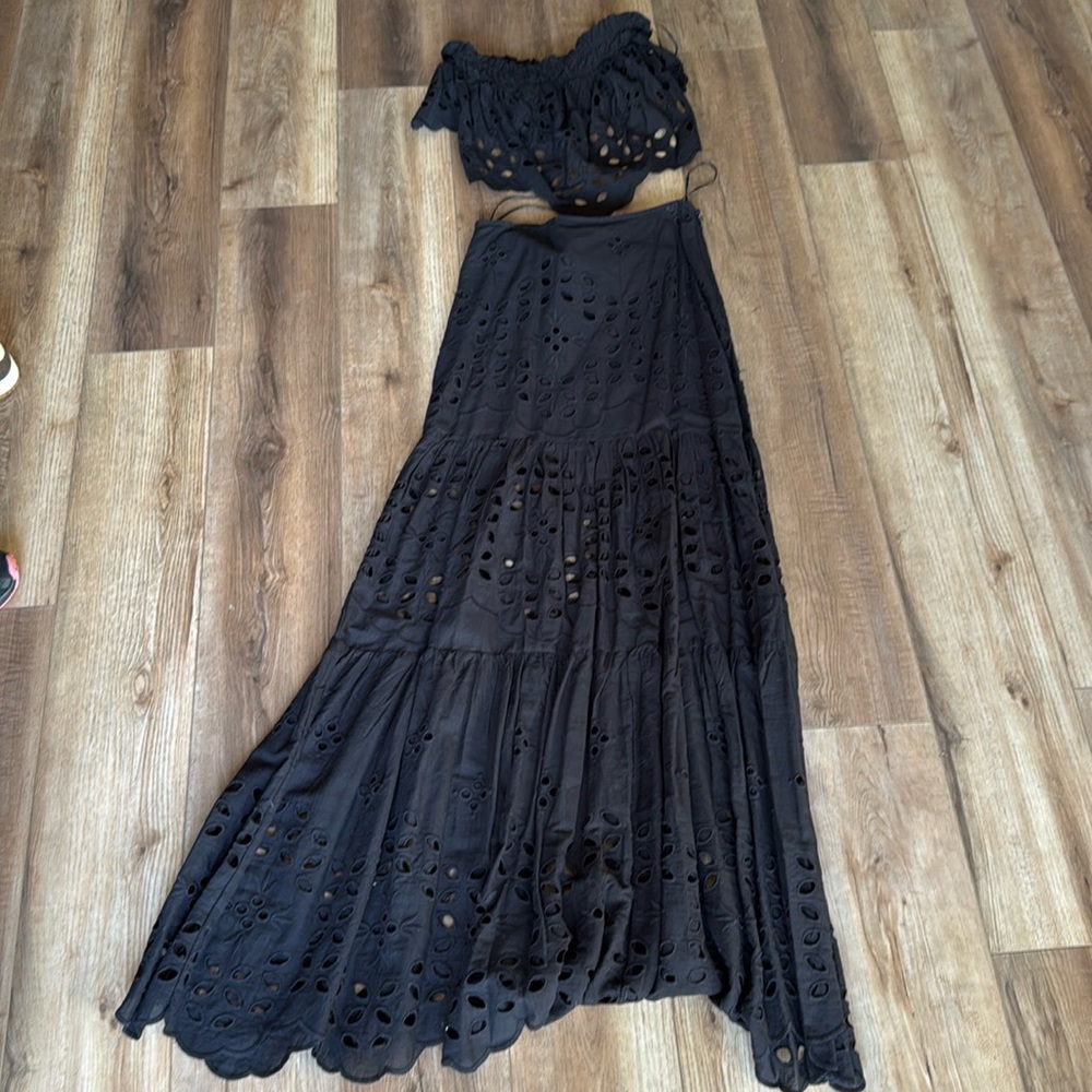 Maxi skirt and tube top set